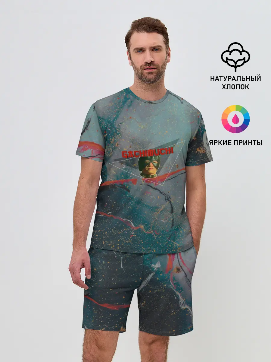 Мужской костюм с шортами / Gachimuchi | Гачимучи ошейник