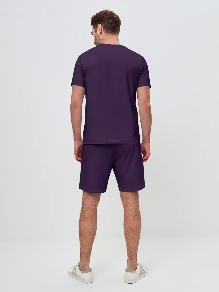 Мужской костюм с шортами / Космонавт ест бургер