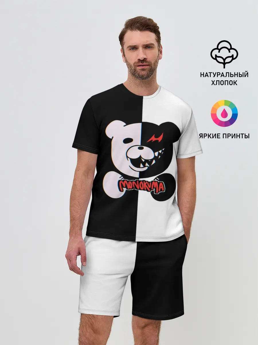 Мужской костюм с шортами / MONOKUMA / МОНОКУМА GLITCH
