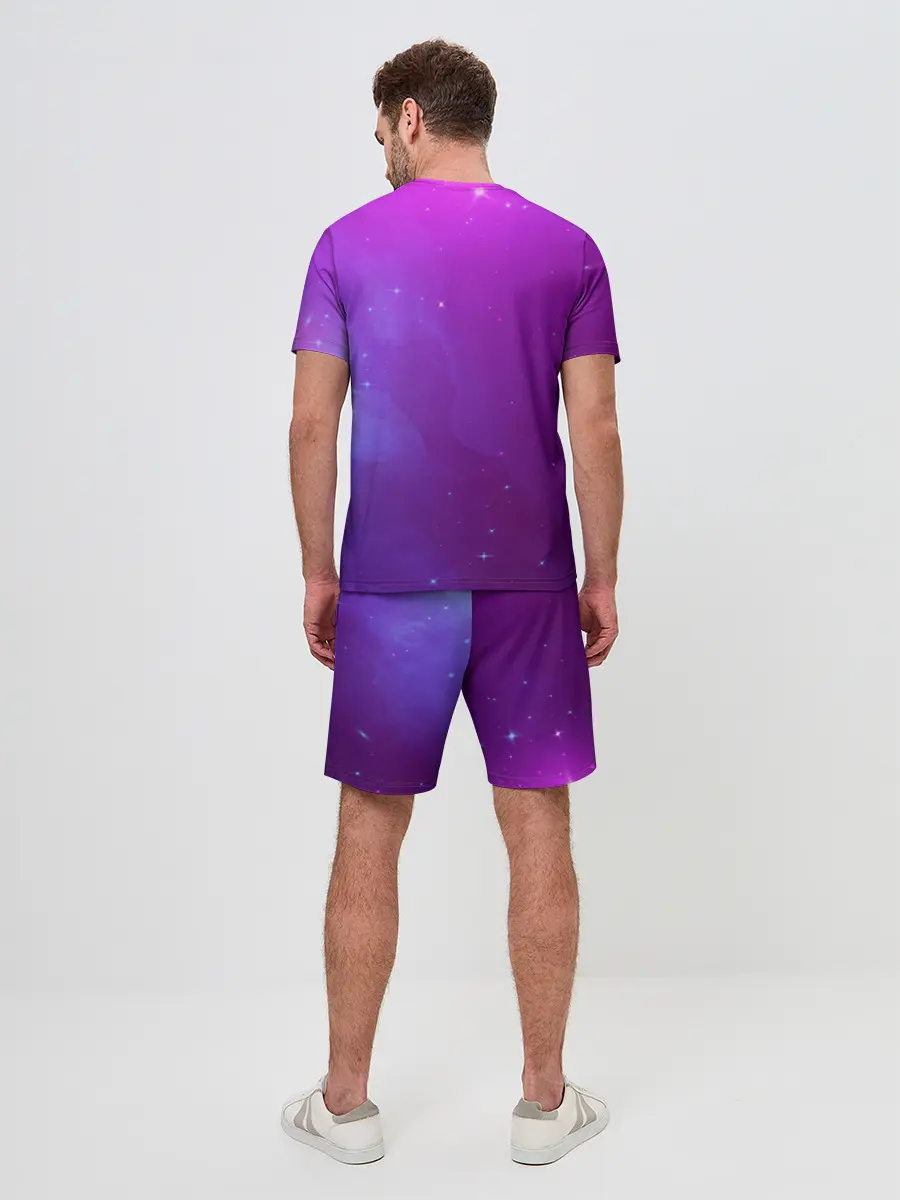 Мужской костюм с шортами / Retrowave Neon Dinosaur