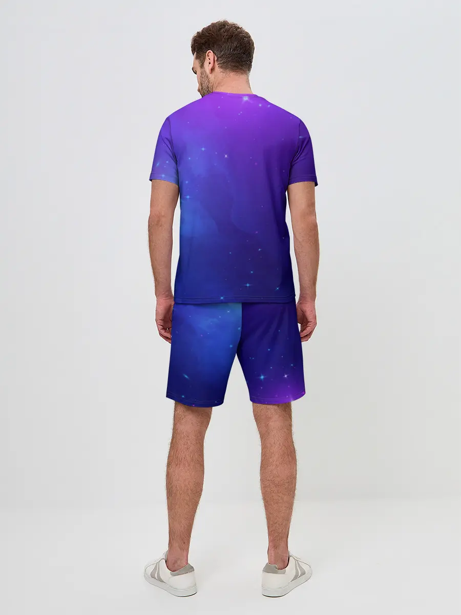 Мужской костюм с шортами / Retrowave Neon Horse