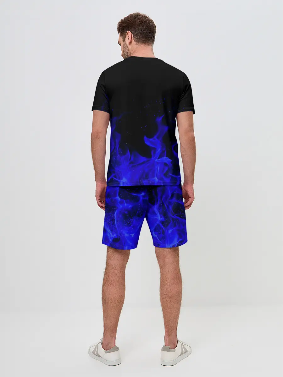 Мужской костюм с шортами / Синий Огонь