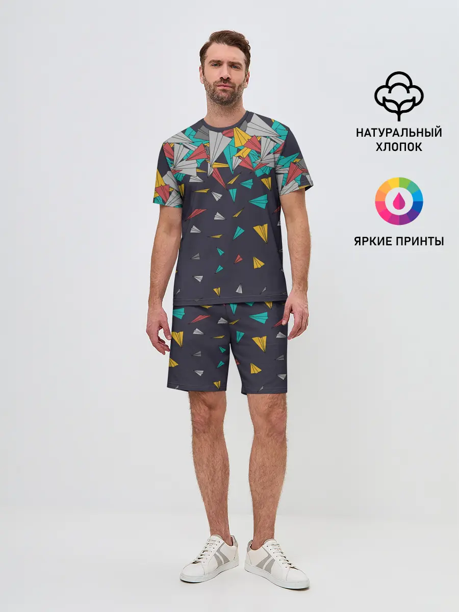 Мужской костюм с шортами / Самолётики