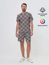 Мужской костюм с шортами / Клеточный узор