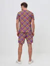 Мужской костюм с шортами / Клеточный узор