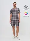 Мужской костюм с шортами / Клеточный узор