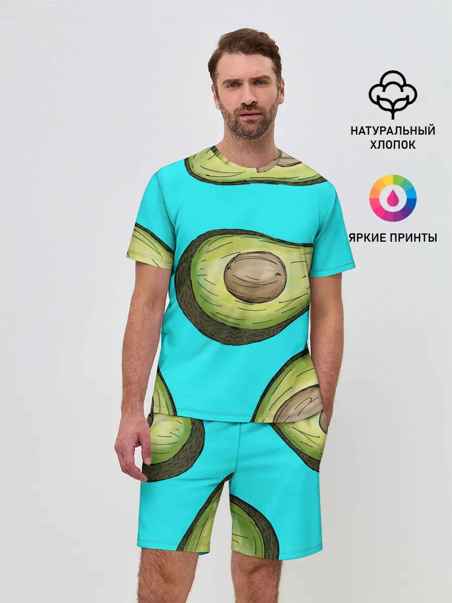 Мужской костюм с шортами / Авакадо