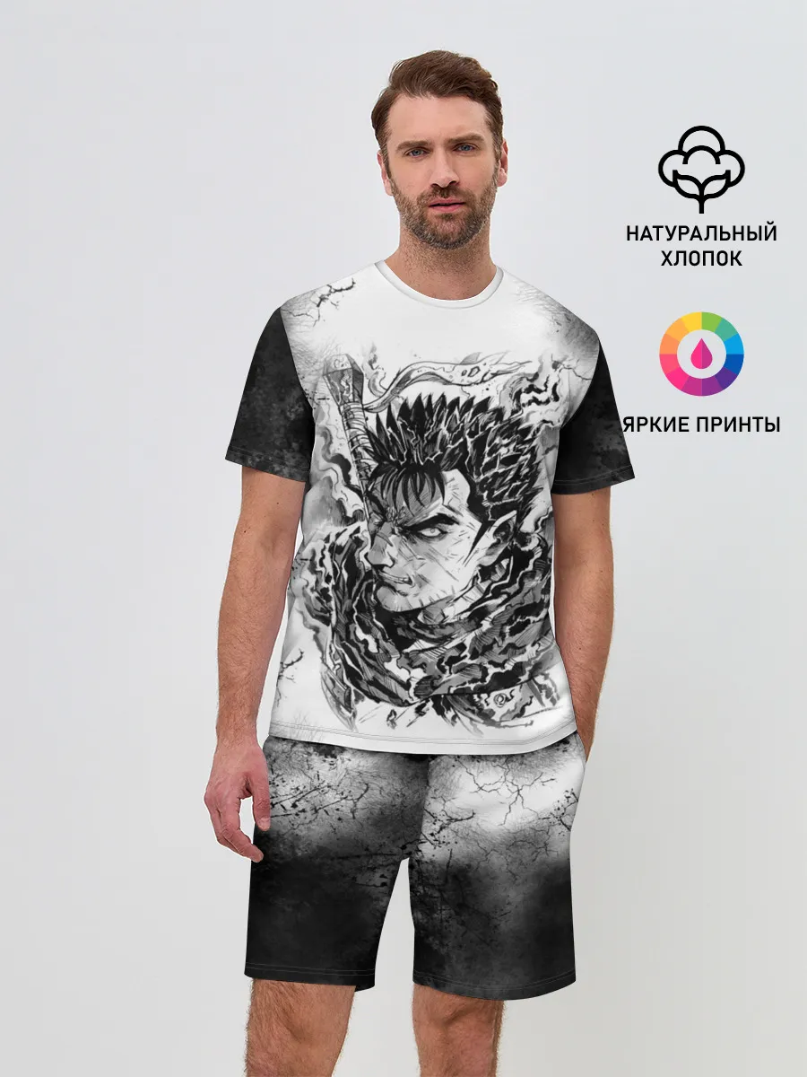 Мужской костюм с шортами / Гатс акварель