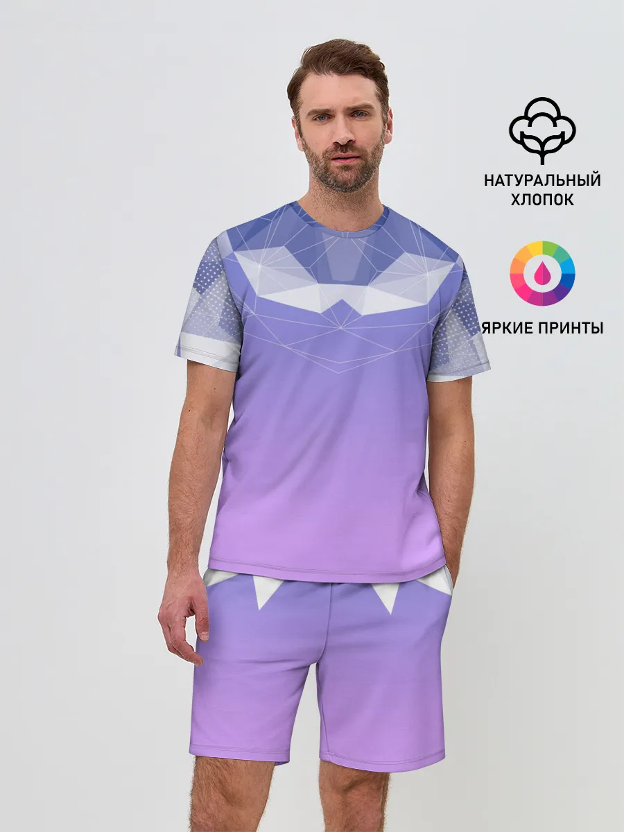 Мужской костюм с шортами / Геометрия