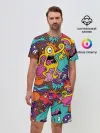 Мужской костюм с шортами / crazy abstraction