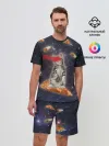 Мужской костюм с шортами / Котик в космосе