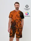 Мужской костюм с шортами / Огонь