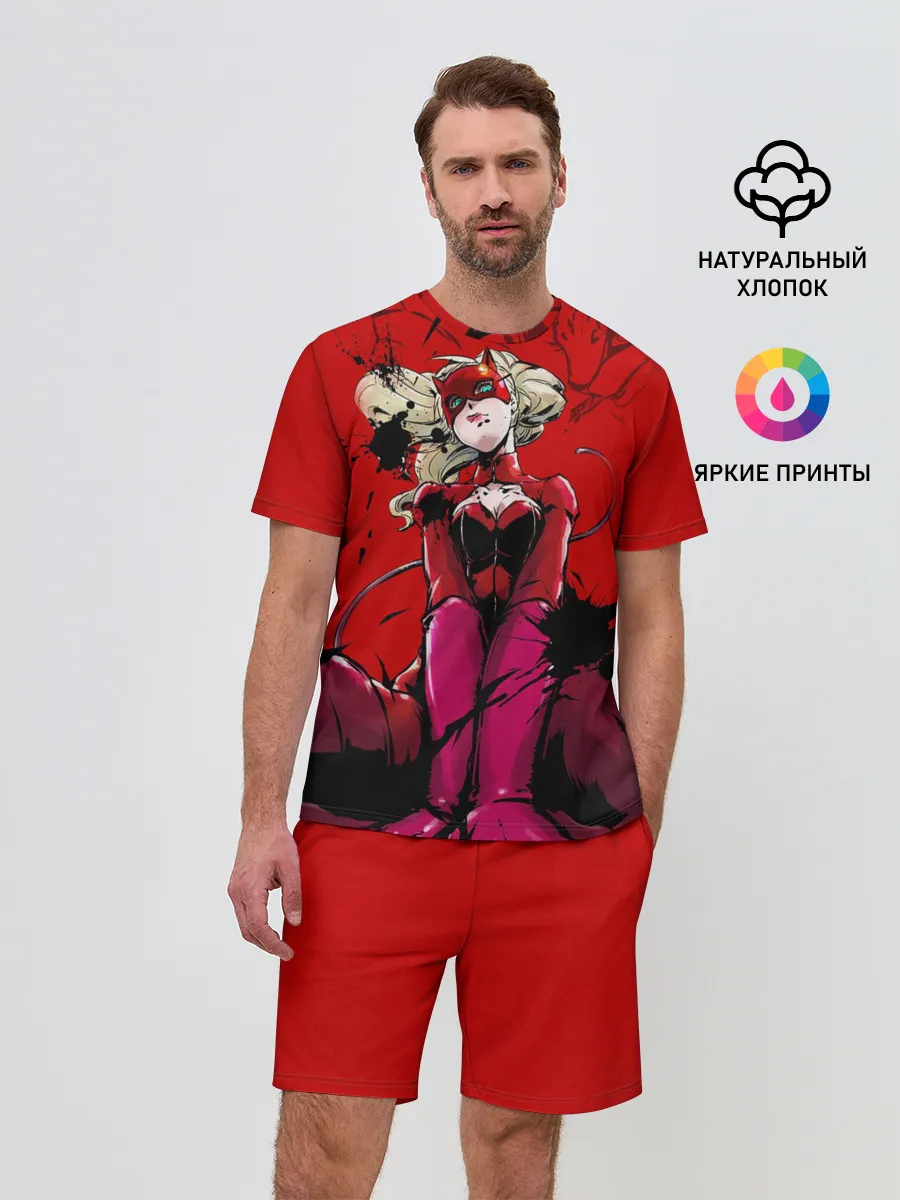 Мужской костюм с шортами / пантера persona 5