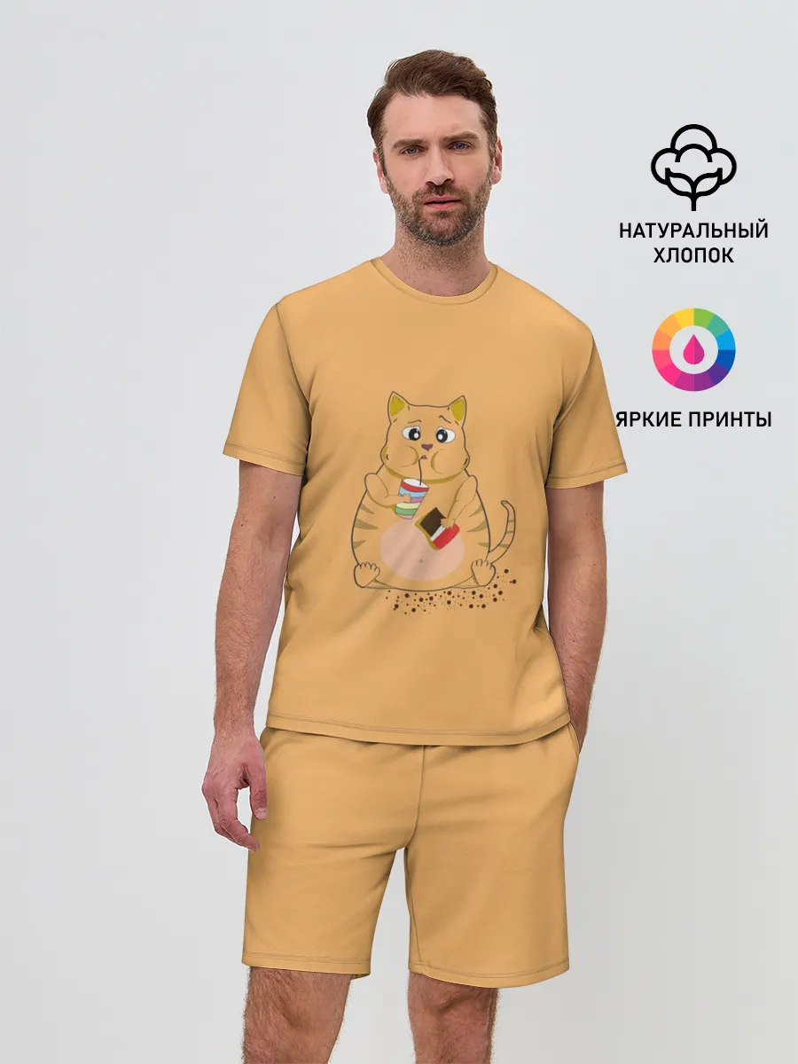 Мужской костюм с шортами / РЫЖИЙ КОТ ТОЛСТЯК