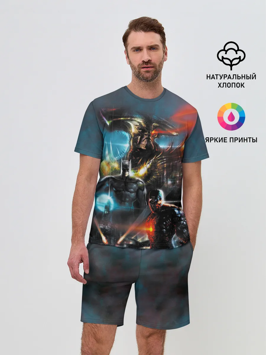 Мужской костюм с шортами / Batman, Cyborg VS Steppenwolf