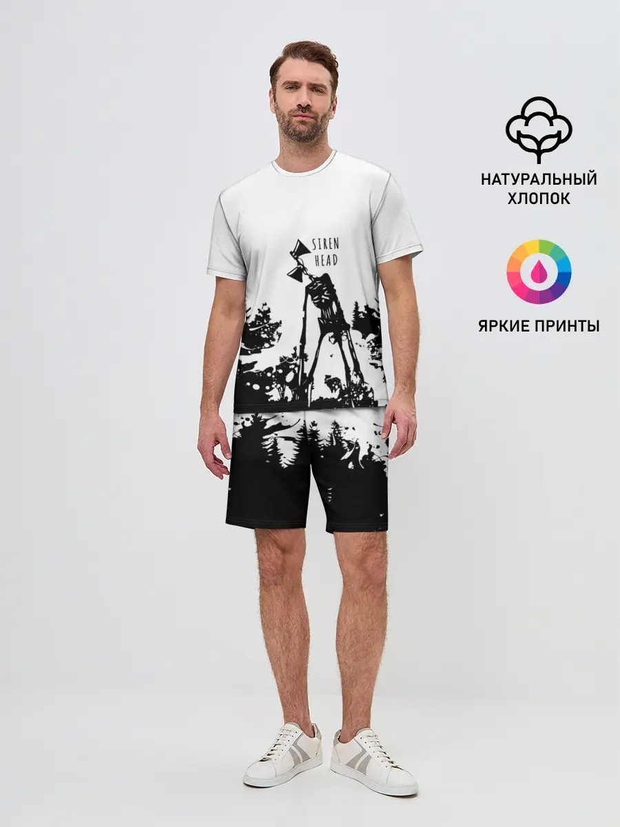 Мужской костюм с шортами / Лес сиреноголового