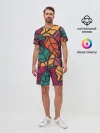 Мужской костюм с шортами / Листья