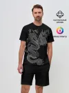 Мужской костюм с шортами / ЧБ Дракон