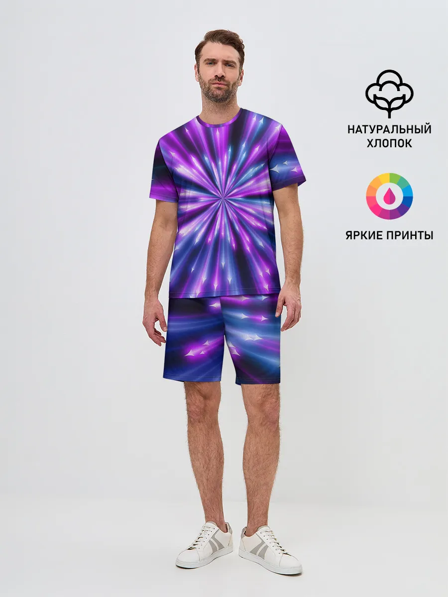 Мужской костюм с шортами / Неоновые стрелы