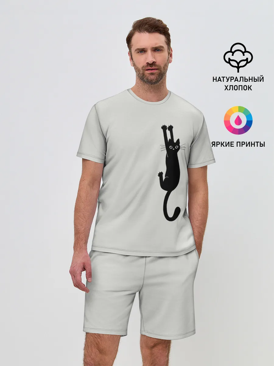 Мужской костюм с шортами / Испуганный кот