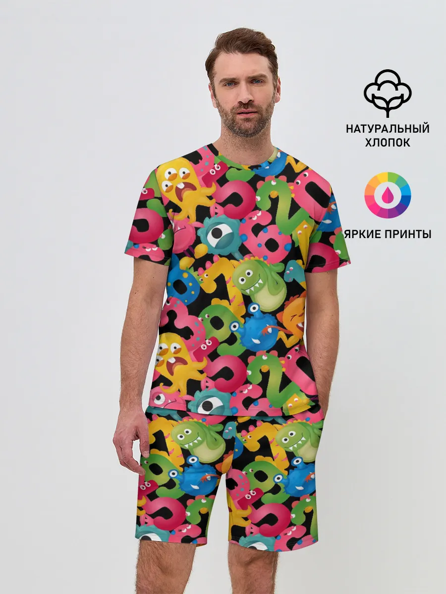 Мужской костюм с шортами / Monstry с цифрами