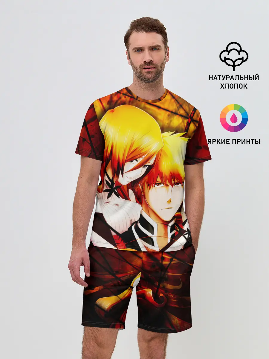 Мужской костюм с шортами / Ичиго Куросаки и Орихиме Иноуэ