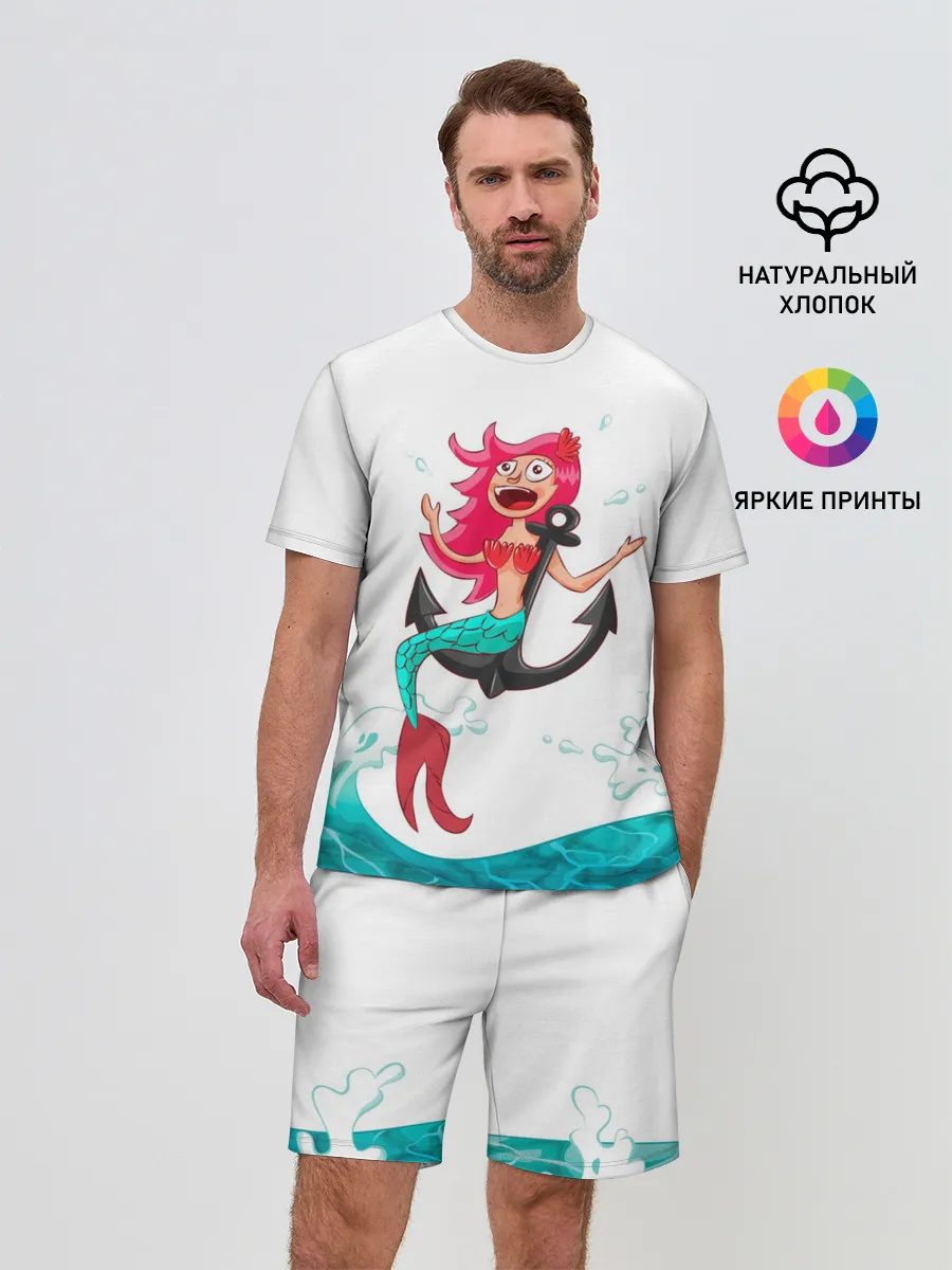 Мужской костюм с шортами / Русалка на якоре