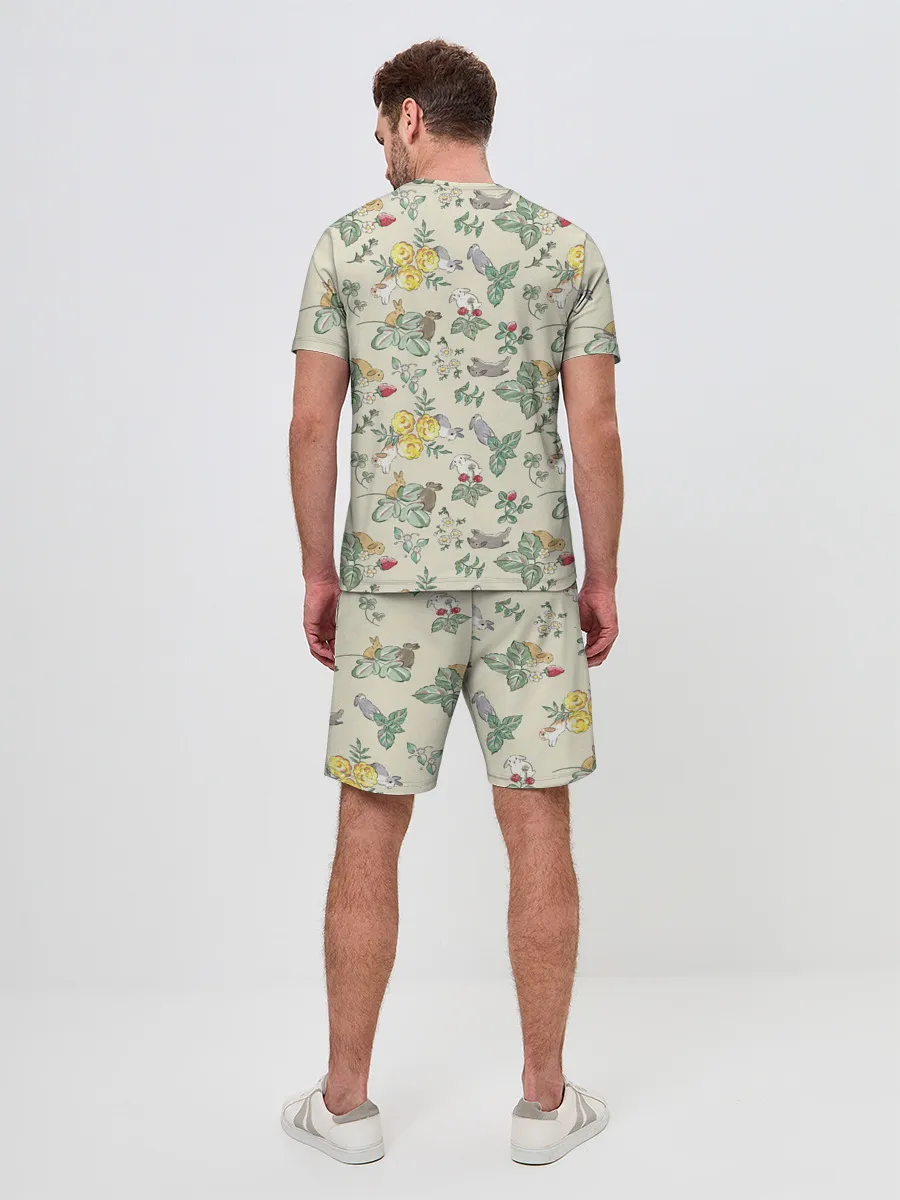 Мужской костюм с шортами / Зайчики с Цветочками