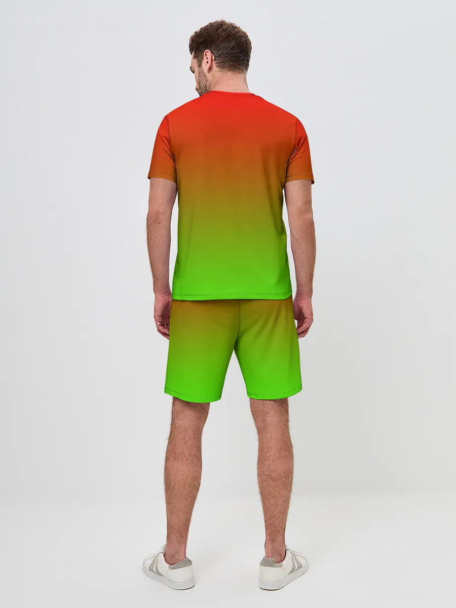 Мужской костюм с шортами / Градиент Яблоко
