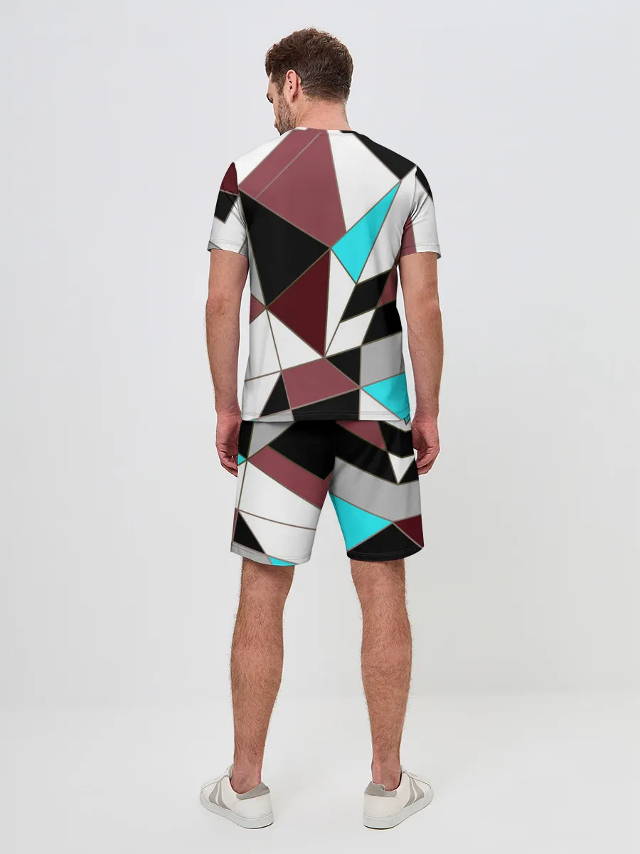 Мужской костюм с шортами / Геометрический узор