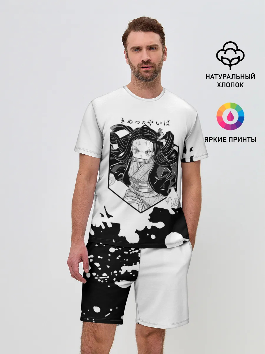 Мужской костюм с шортами / Nezuko Kamado Kimetsu no Yaiba