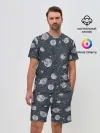 Мужской костюм с шортами / Звезды, планеты и созвездия
