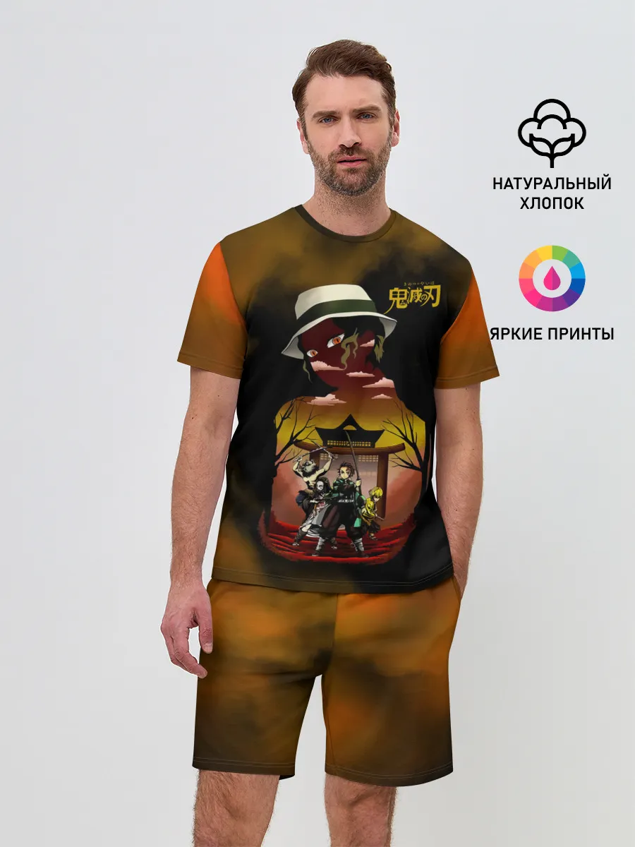 Мужской костюм с шортами / ГЕРОИ Клинок, рассекающий демонов