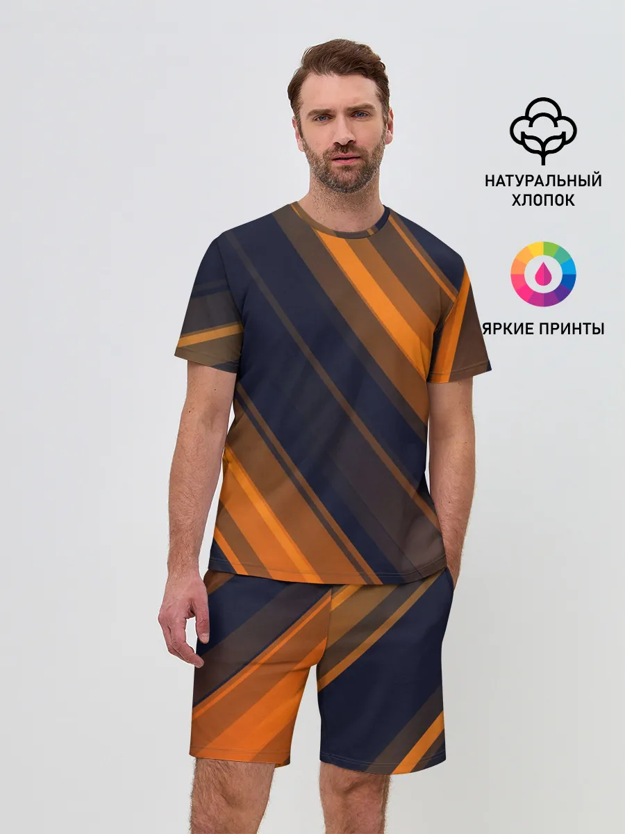 Мужской костюм с шортами / ORANGE Black