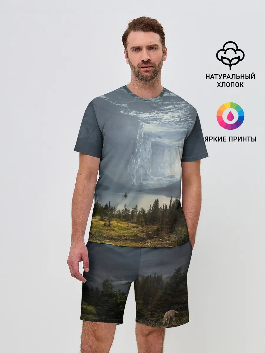 Мужской костюм с шортами / Фантастический пейзаж