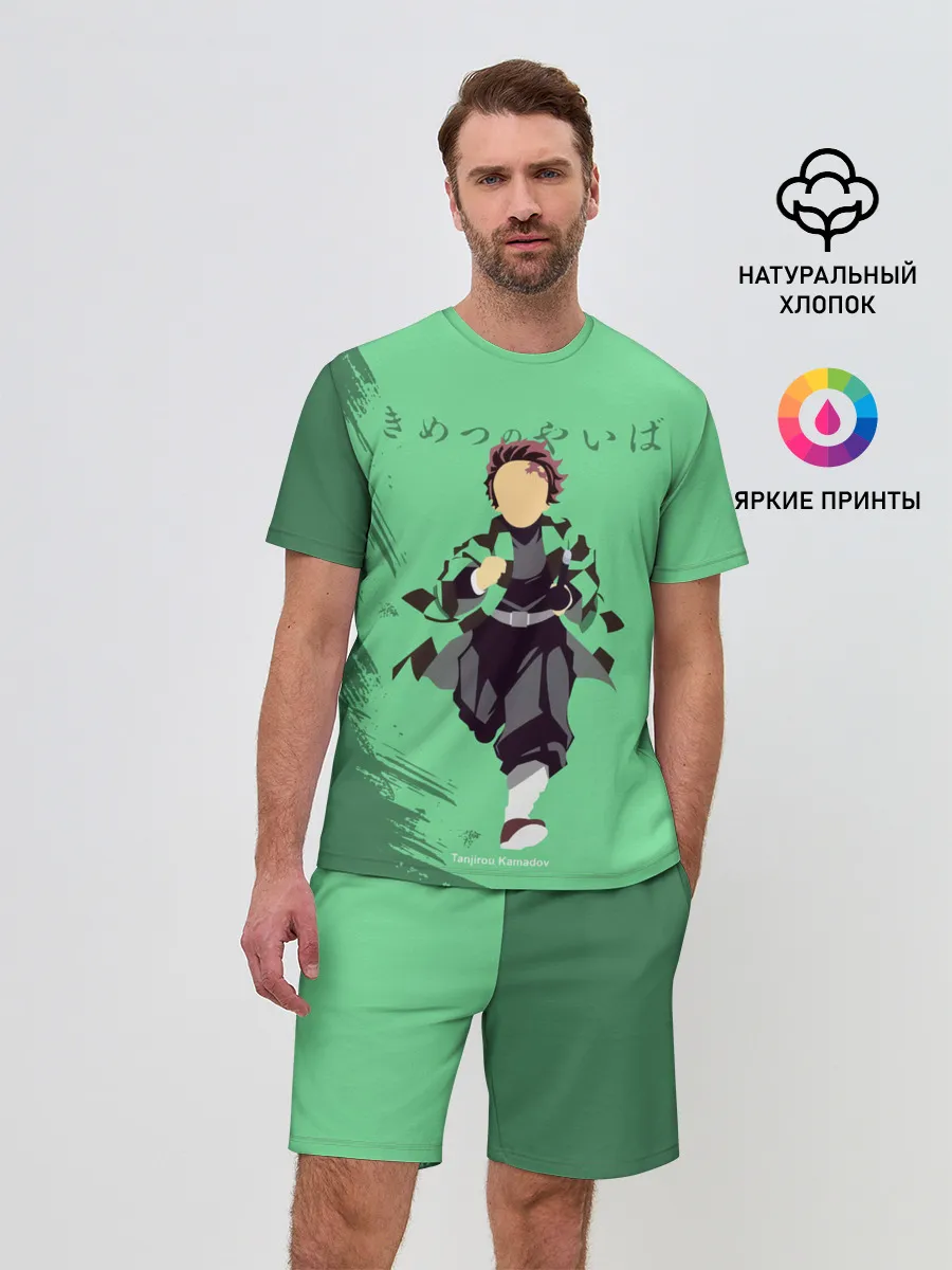 Мужской костюм с шортами / Танджиро Камадо Kimetsu no Yaiba