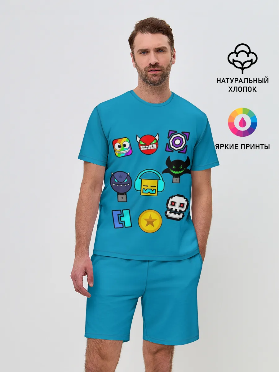 Мужской костюм с шортами / Geometry Dash Icons