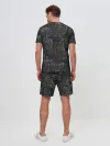 Мужской костюм с шортами / КАМУФЛЯЖ В ЧЕРНУЮ ТОЧКУ