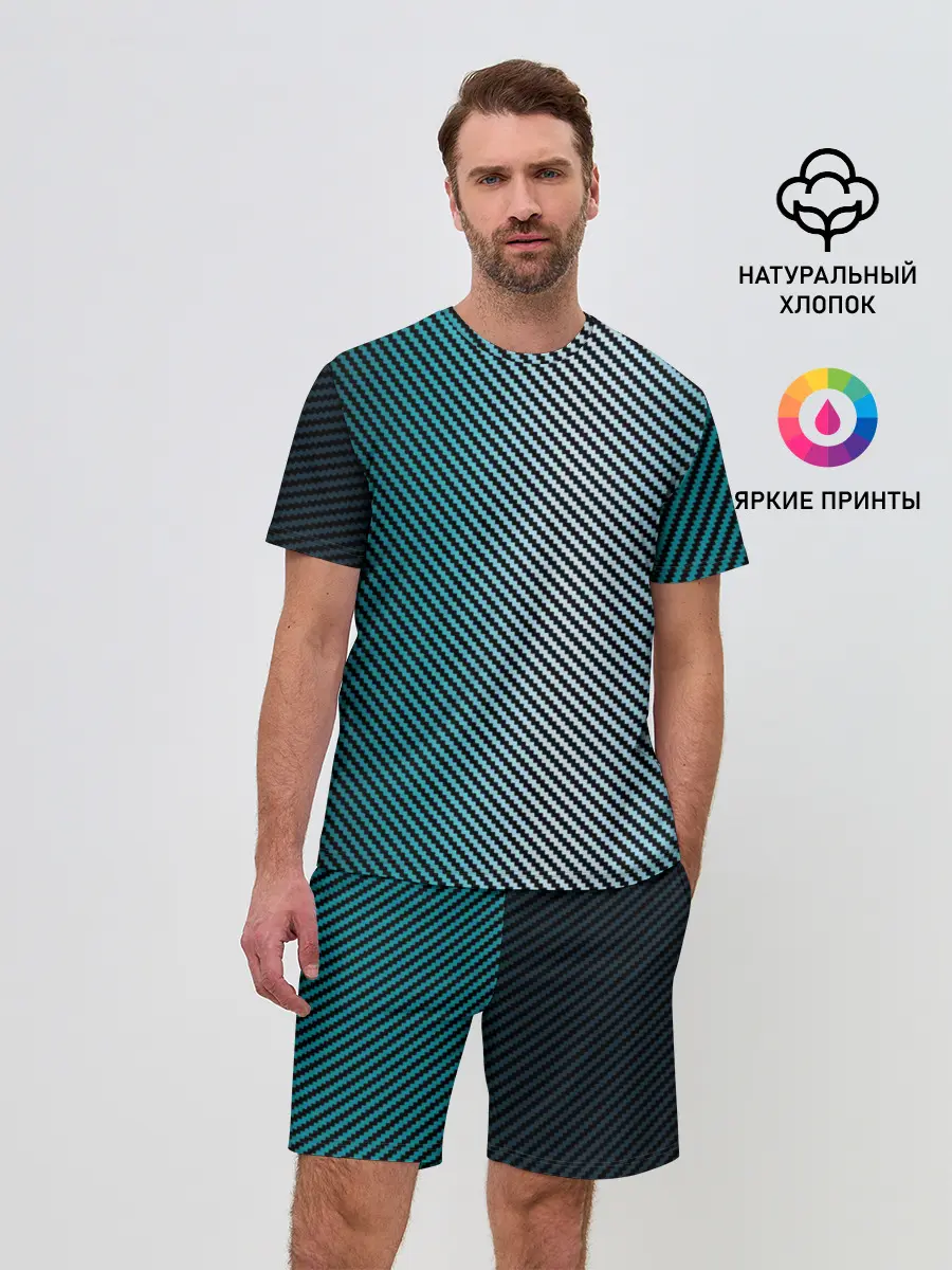 Мужской костюм с шортами / Carbon Blue