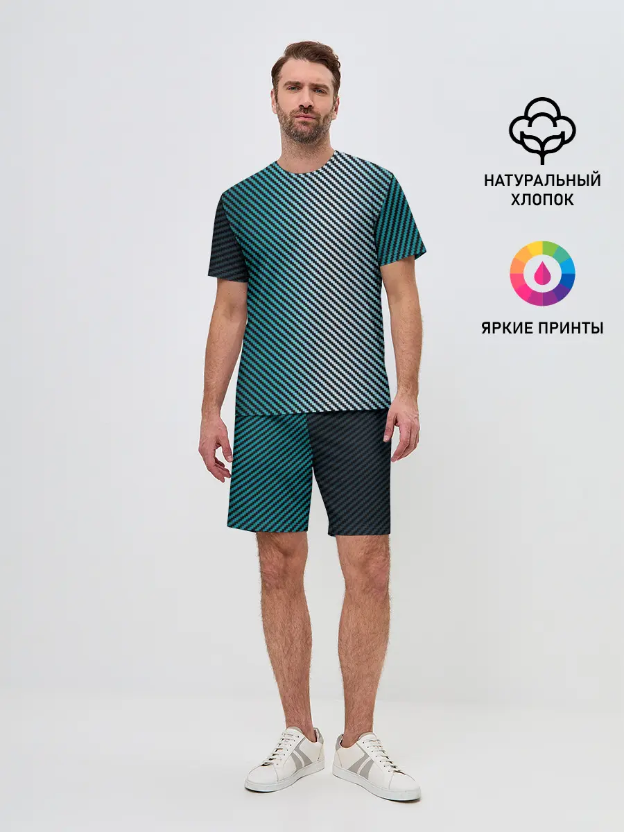 Мужской костюм с шортами / Carbon Blue