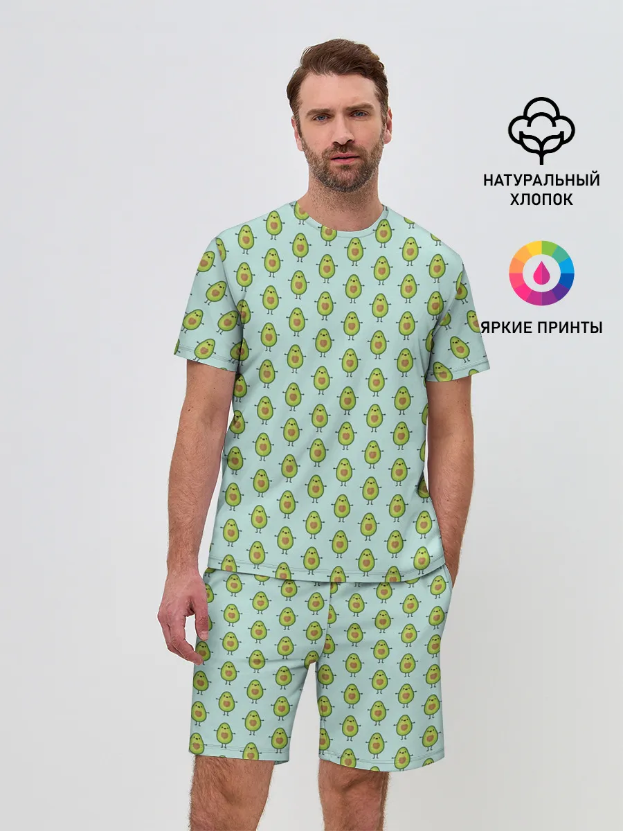 Мужской костюм с шортами / Авокадики