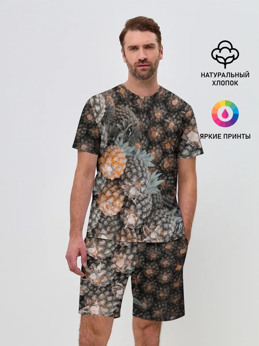 Мужской костюм с шортами / Спелые ананасы