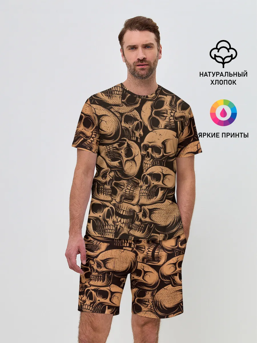 Мужской костюм с шортами / Черепа