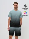 Мужской костюм с шортами / Black and Blue gradient