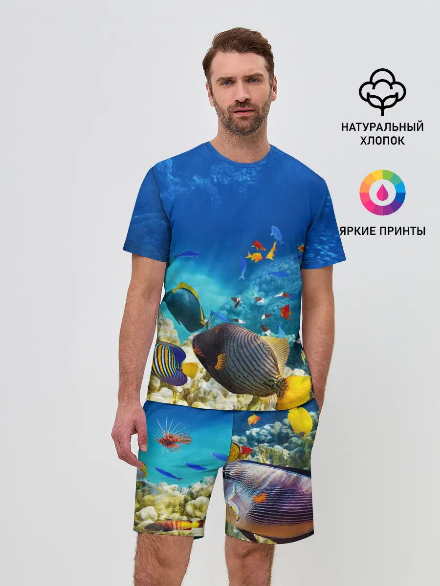 Мужской костюм с шортами / Морской мир