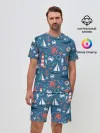 Мужской костюм с шортами / Морские жители