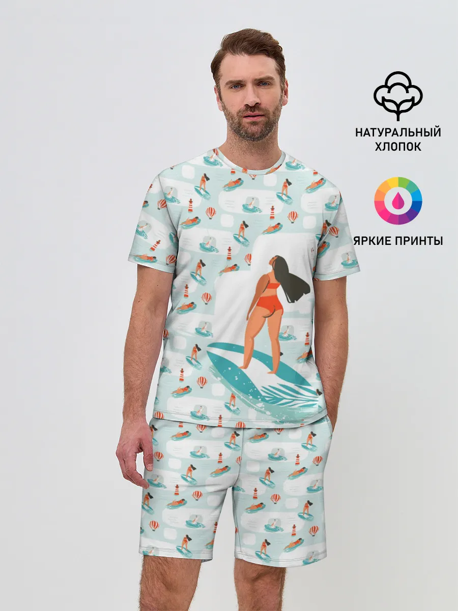 Мужской костюм с шортами / Серфингистка