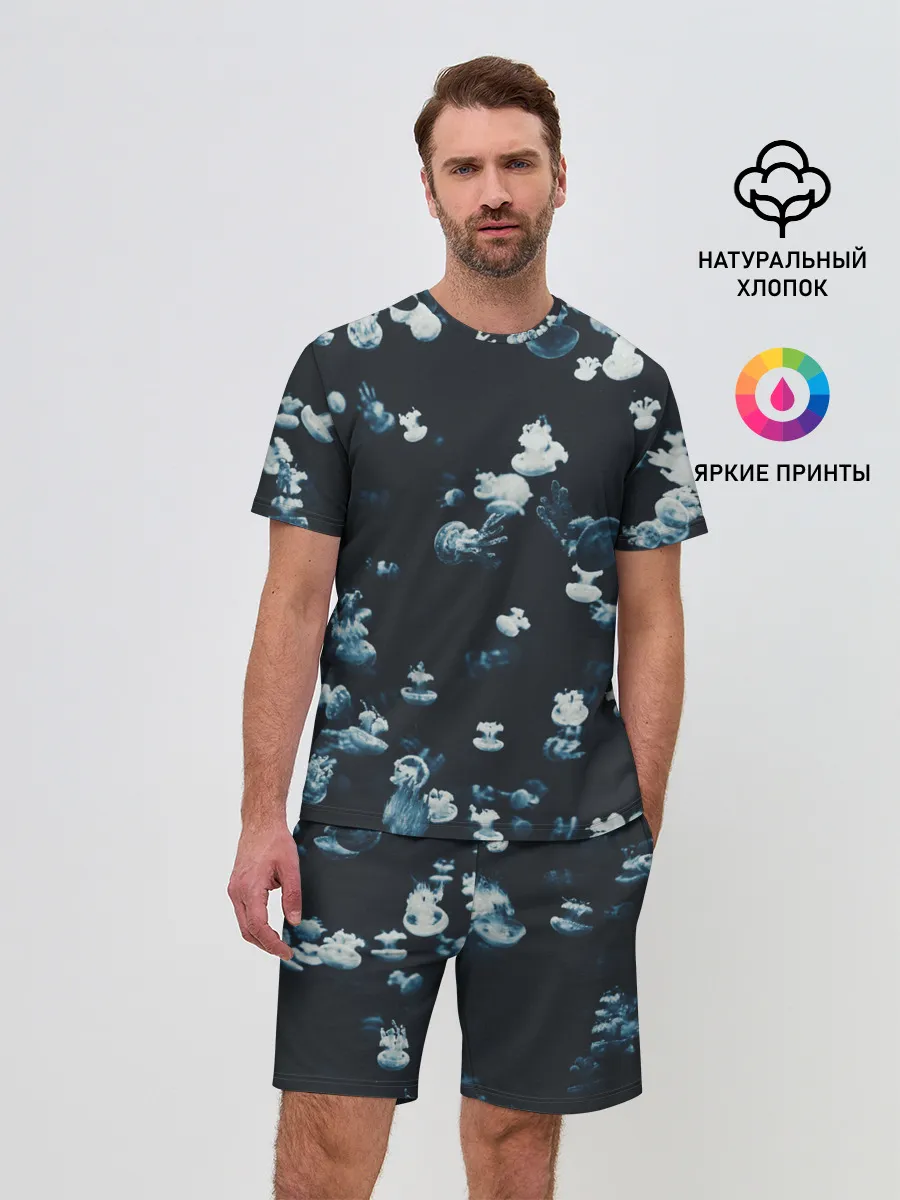 Мужской костюм с шортами / Медузы