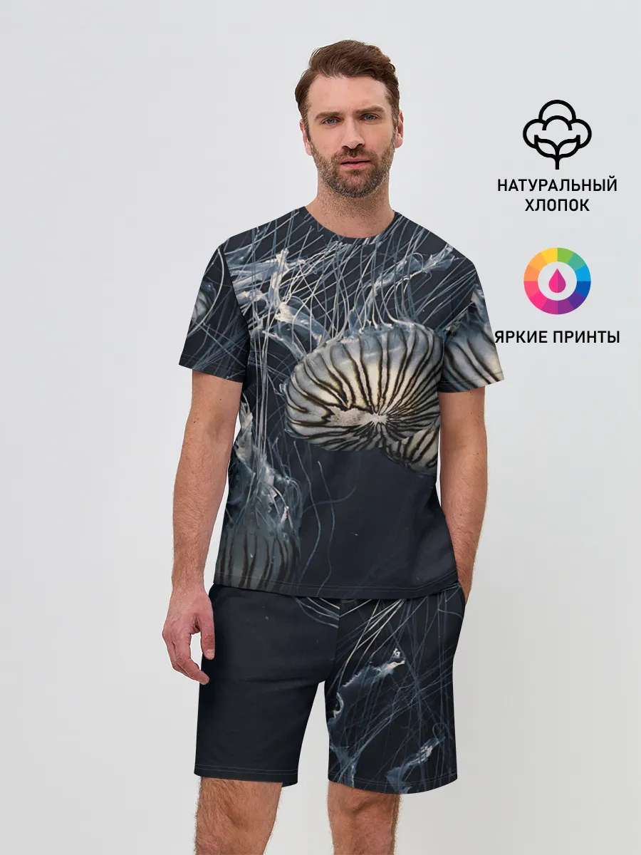 Мужской костюм с шортами / Рисунок медуза