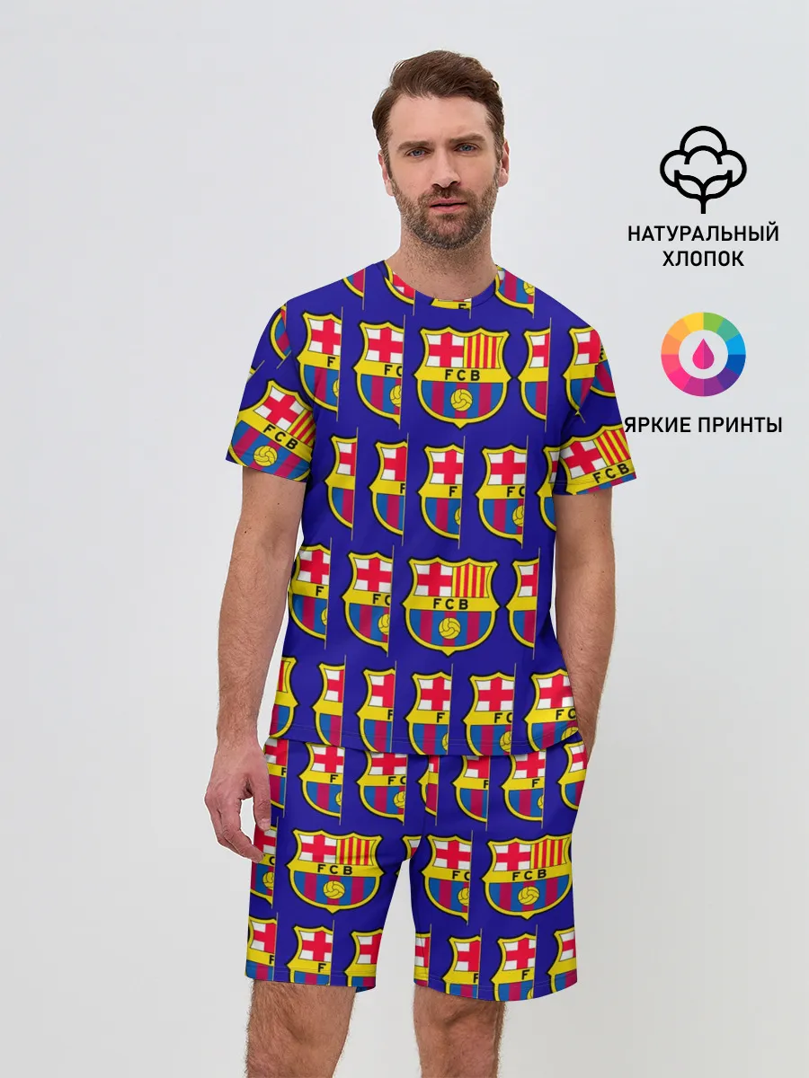 Мужской костюм с шортами / ФК БАРСЕЛОНА / PATTERN / УЗОР